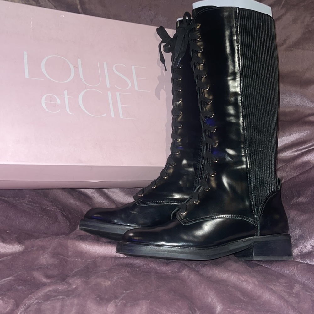 Louise Et Cie Lace-up Knee High Boots SZ 10 M NWT IN BOX